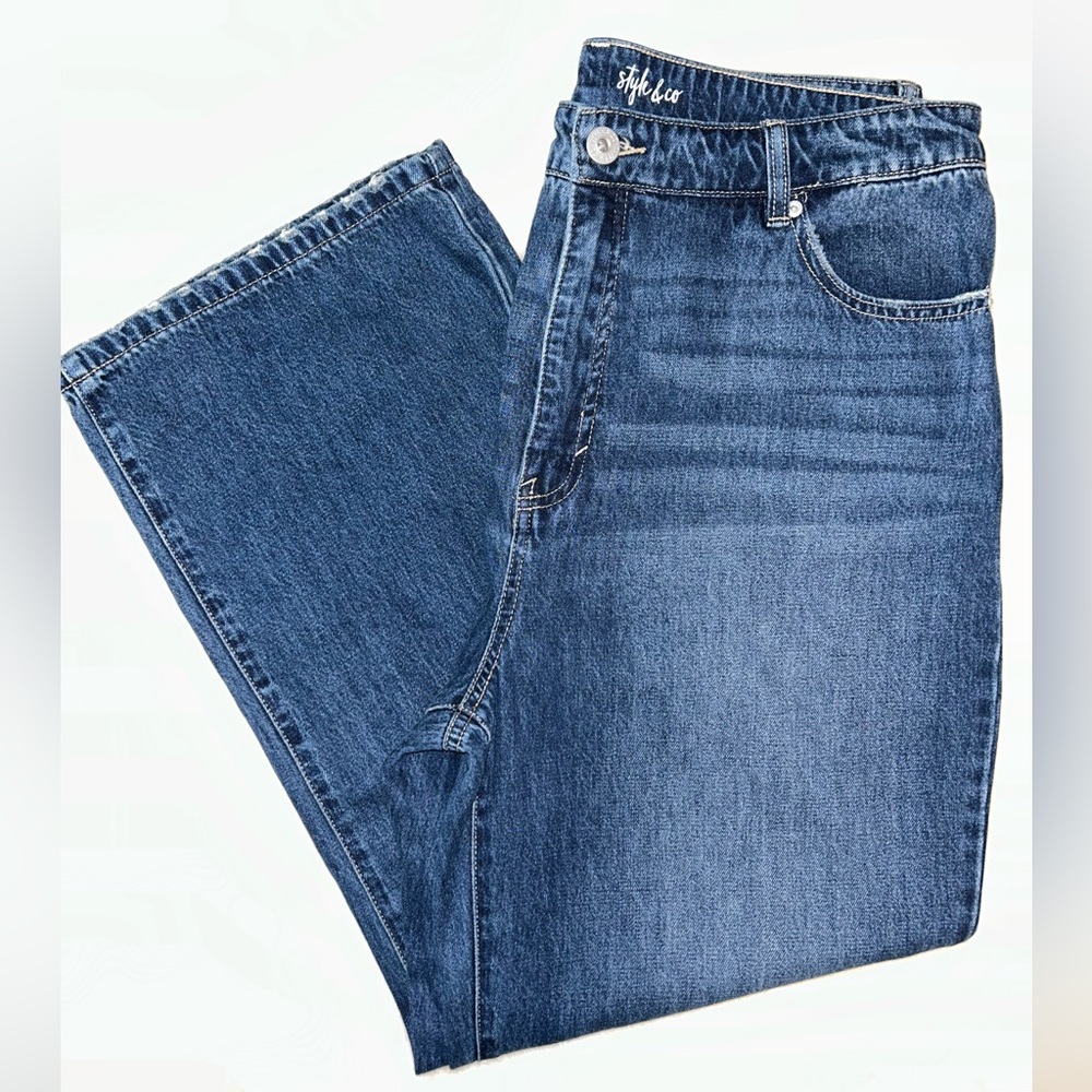 Style & Co. Blue Wide Leg Jeans